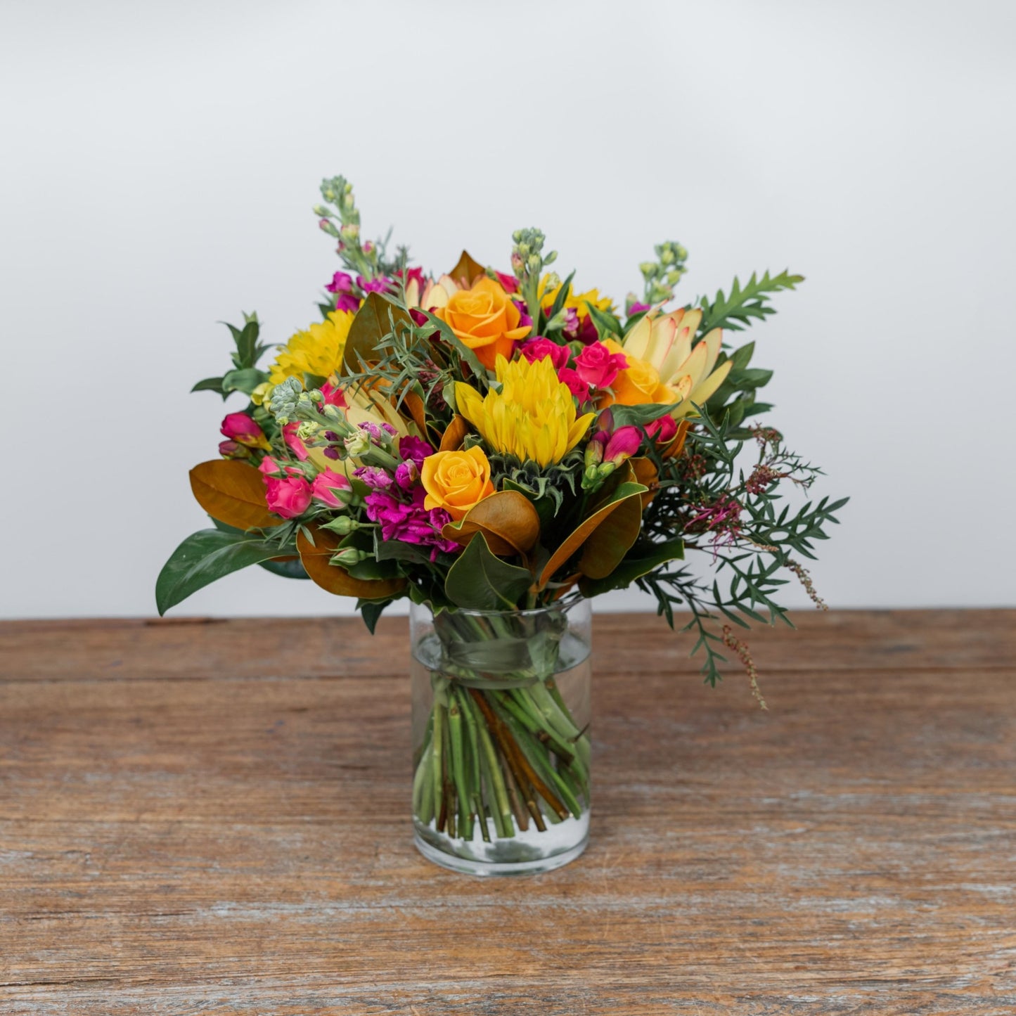 Beautiful Posy in a Glass Vase - Scent Floral Boutique NZ